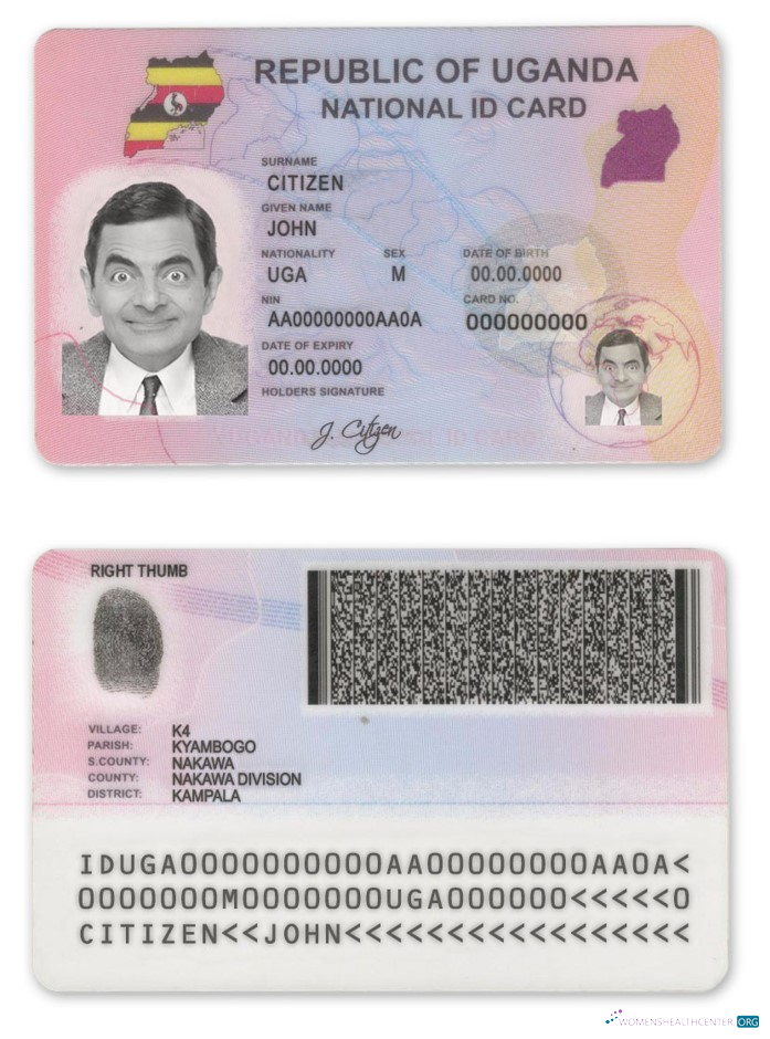 Download Uganda ID Photoshop template